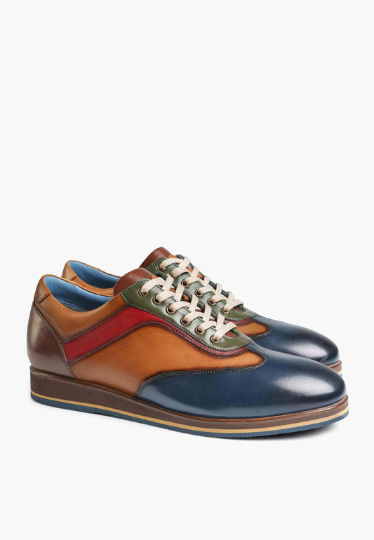 Denver Sneaker Navy Cognac - SEPOL Shoes 1038