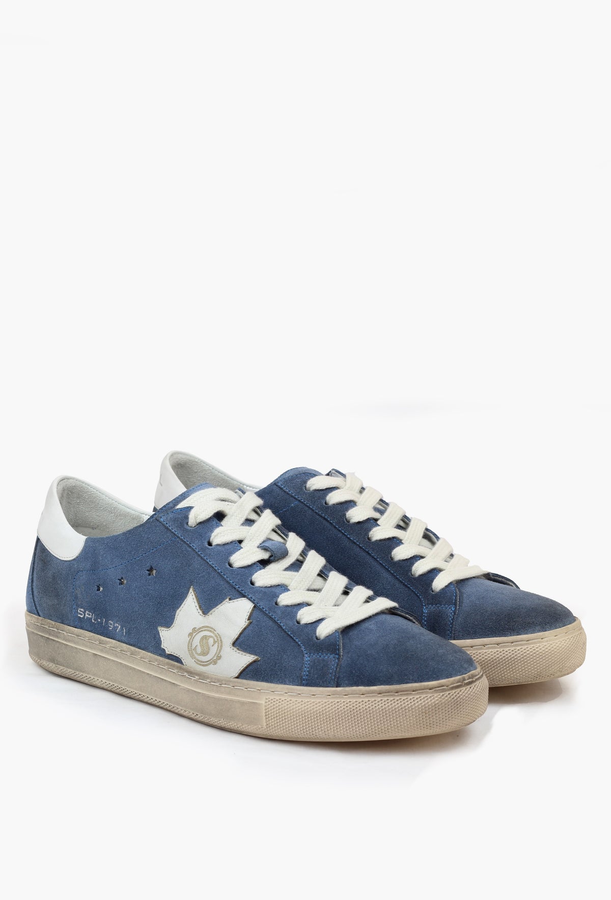 Sepol Ese-Fresh White Blue Leather Sneakers Men’s Size 43 Ese-Fresh-White-Black_16a729ee  main image 2