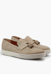 Dune Tassel Loafer Beige Suede
