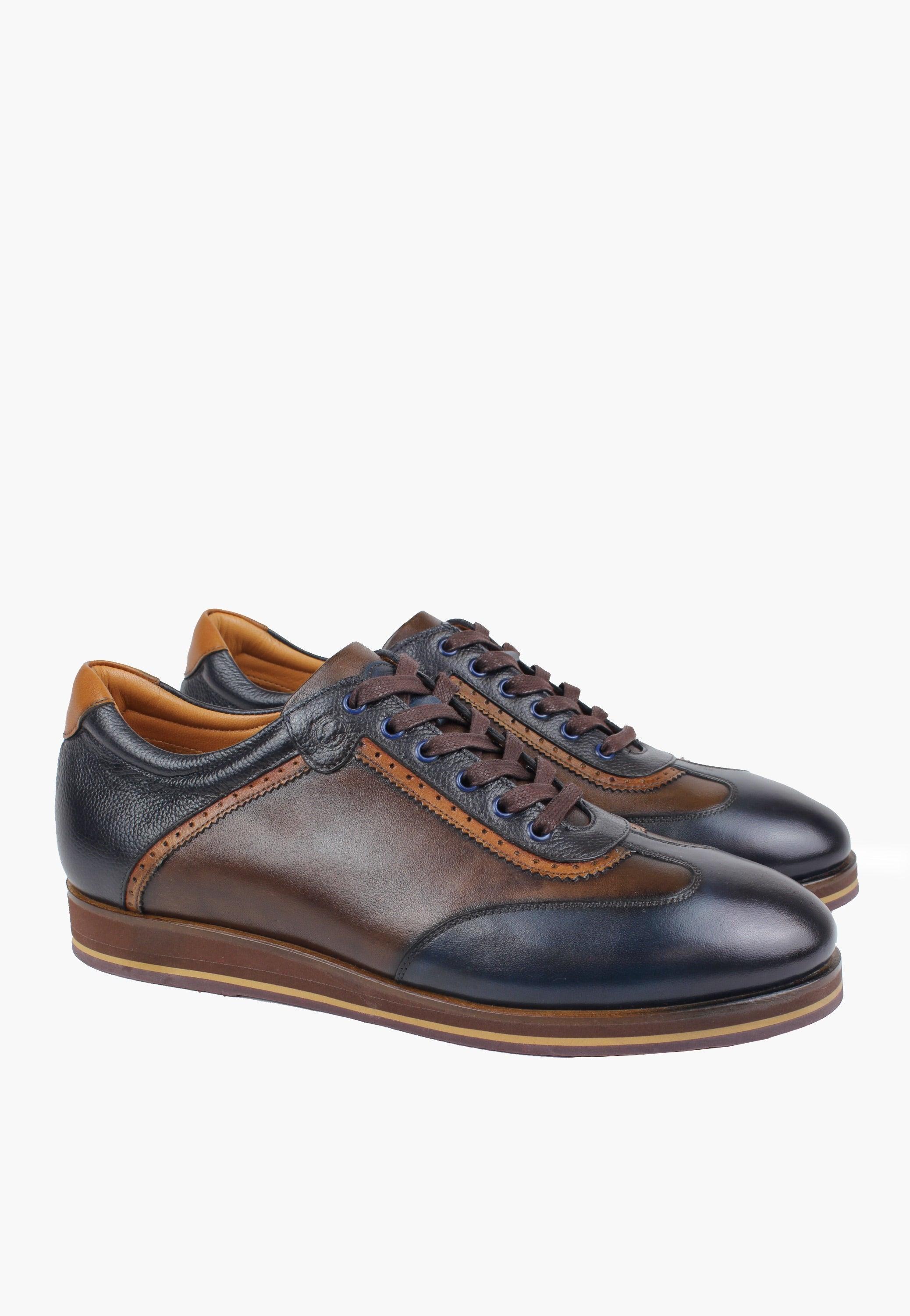 Princeton Navy Brown - Dress Sneaker