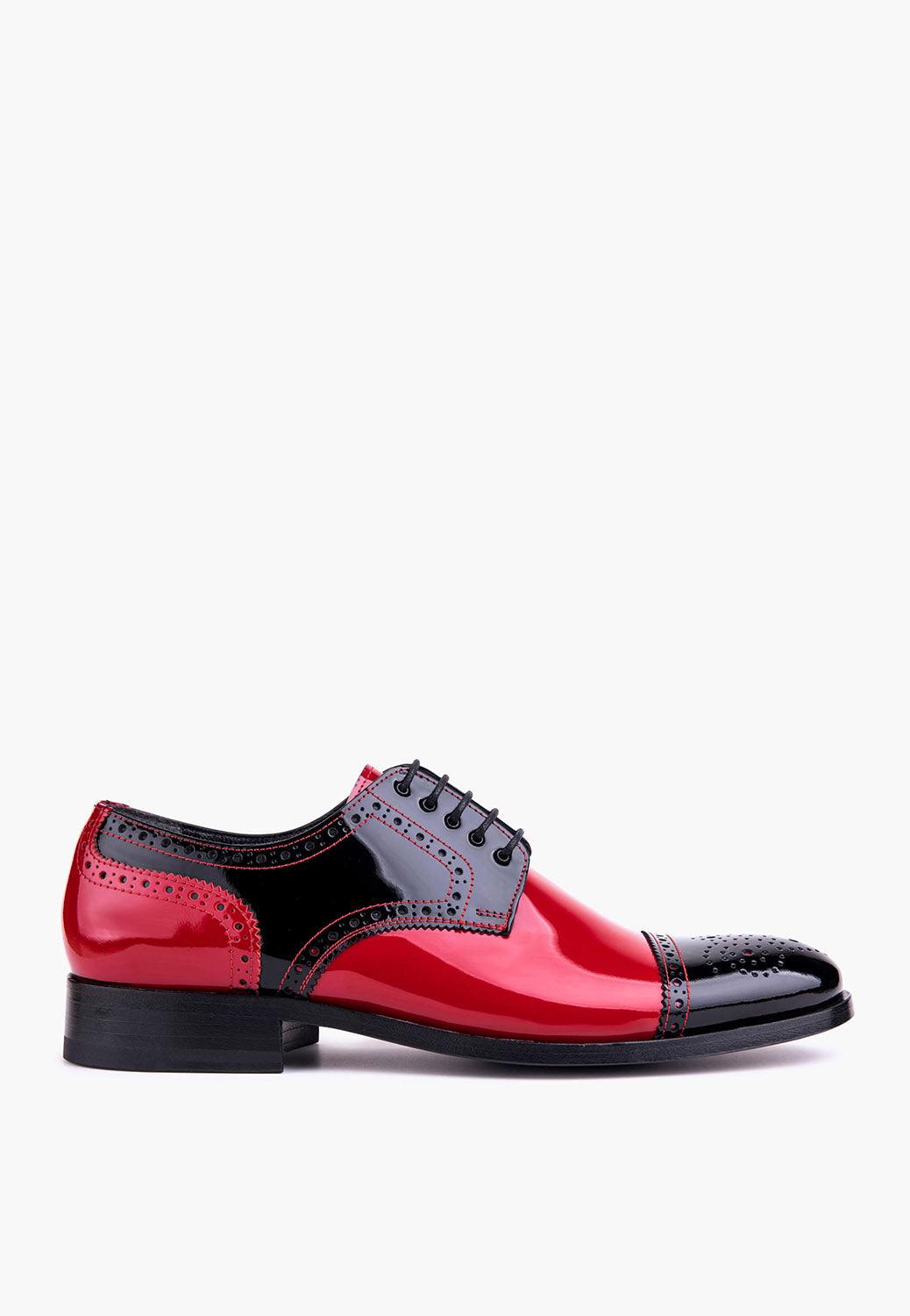 Dublin Derby Black-Red - SEPOL Shoes