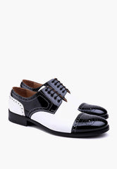 Dublin Derby Black-White - SEPOL Shoes