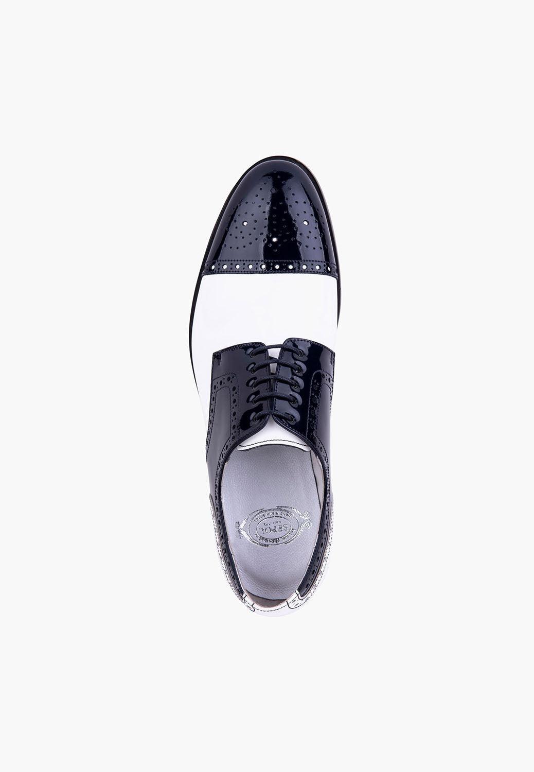 Dublin Derby Black-White - SEPOL Shoes