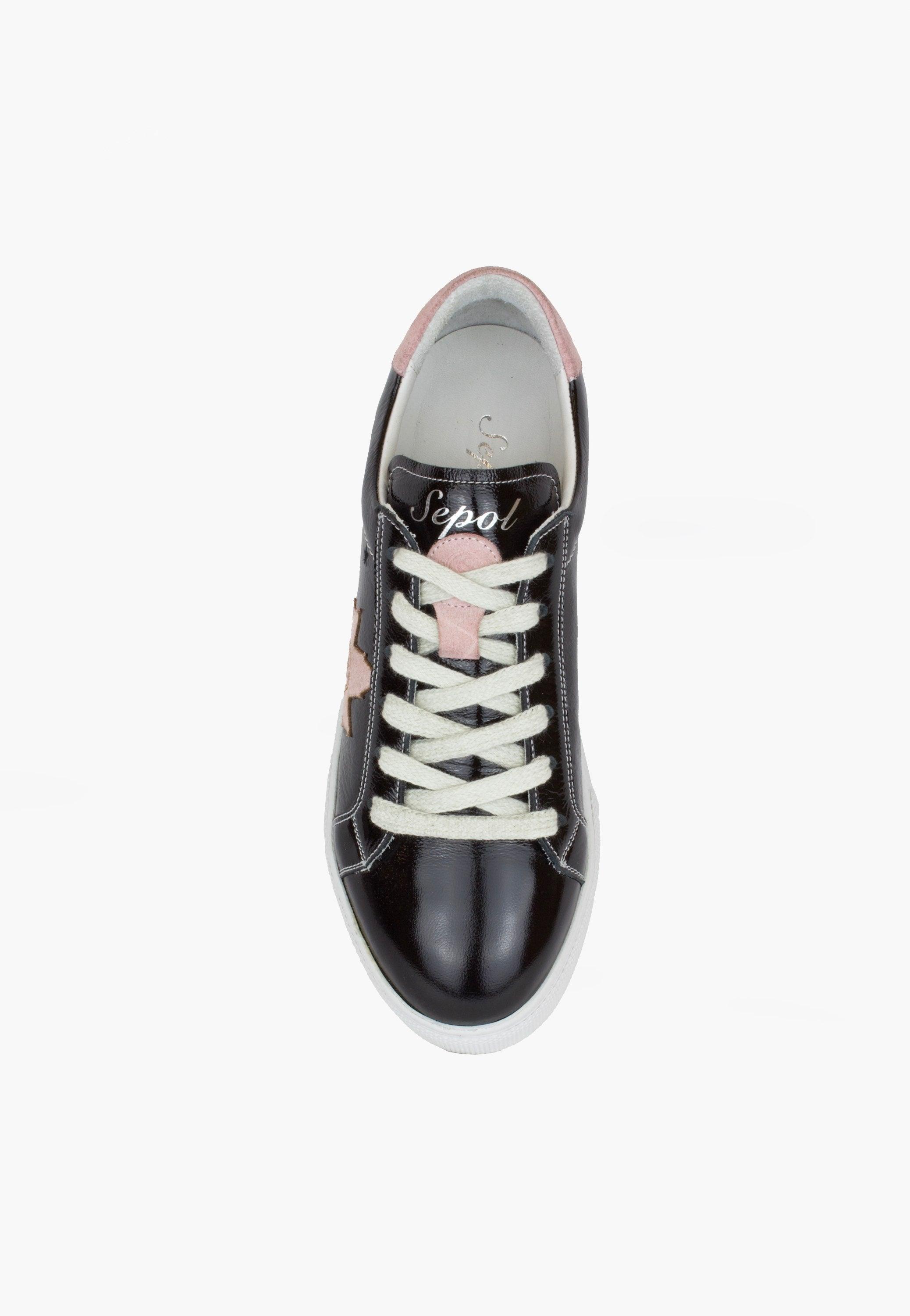 Fresh Leather Sneaker Black - SEPOL Shoes