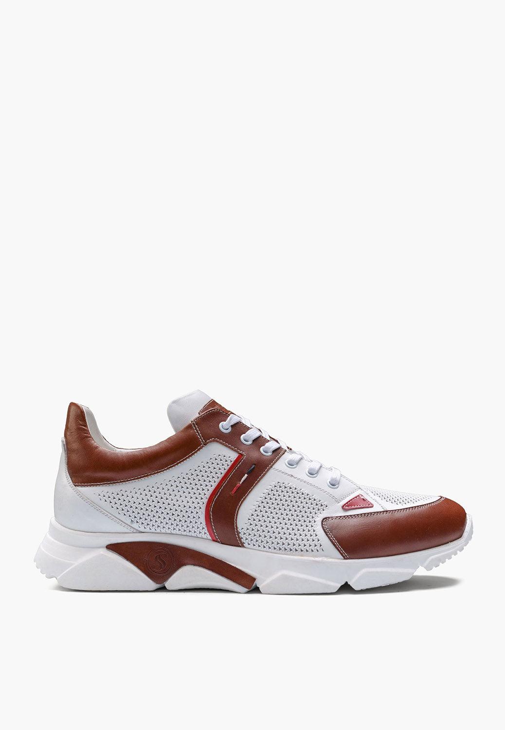 Giovane Sneaker White Cognac - SEPOL Shoes