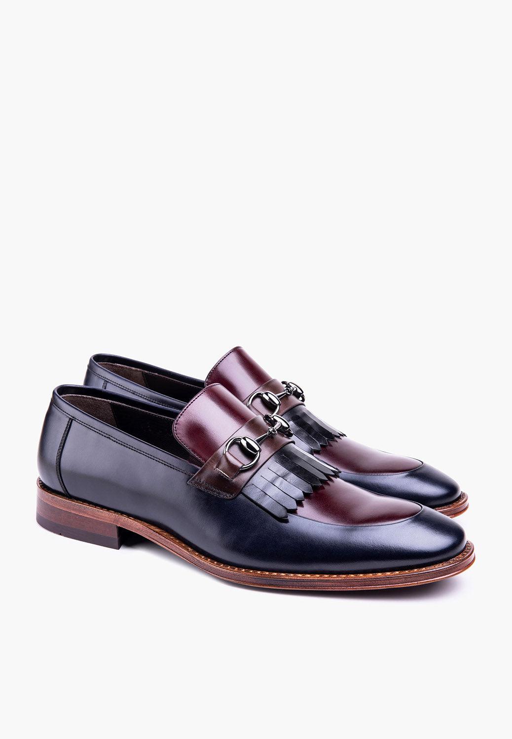 Monaco Loafer Navy-Burgundy - SEPOL Shoes