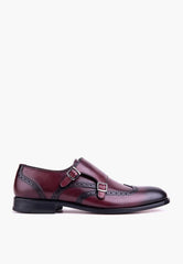 Vegas Double Monk Burgundy - SEPOL Shoes